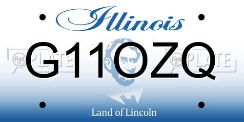 G11OZQ Illinois License Plate