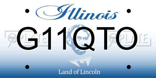 G11QTO Illinois License Plate