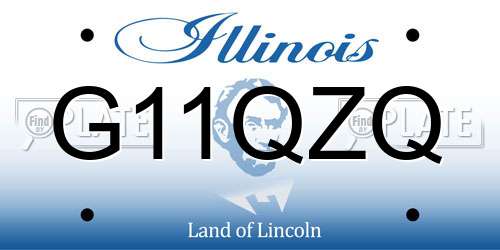 G11QZQ Illinois License Plate