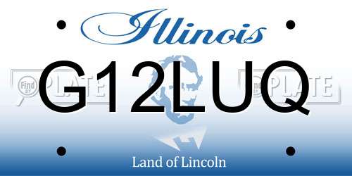 G12LUQ Illinois License Plate