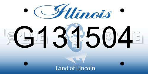 G131504 Illinois License Plate