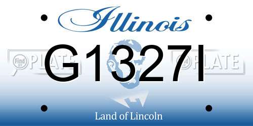 G1327I Illinois License Plate