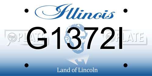 G1372I Illinois License Plate