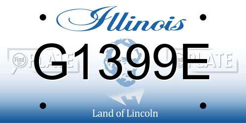 G1399E Illinois License Plate