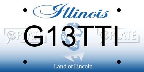 G13TTI Illinois License Plate
