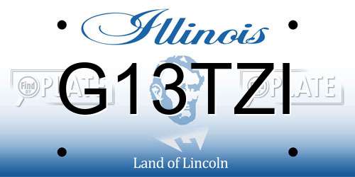 G13TZI Illinois License Plate
