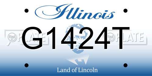 G1424T Illinois License Plate