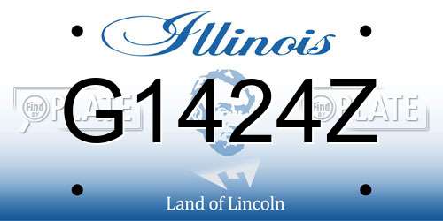 G1424Z Illinois License Plate