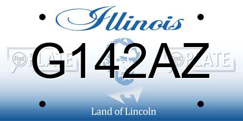 G142AZ Illinois License Plate