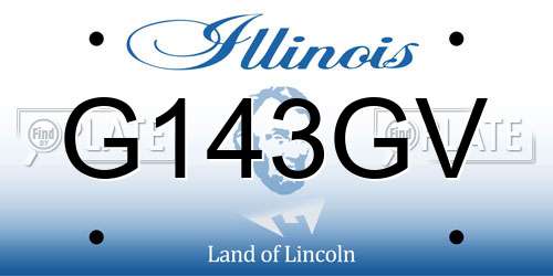 G143GV Illinois License Plate