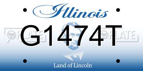 G1474T Illinois License Plate