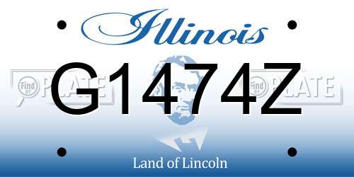 G1474Z Illinois License Plate