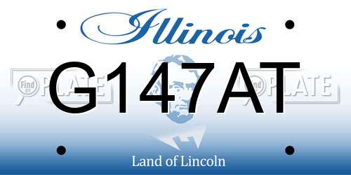 G147AT Illinois License Plate
