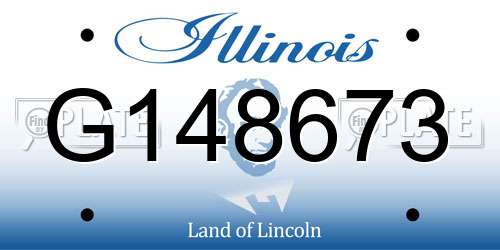 G148673 Illinois License Plate