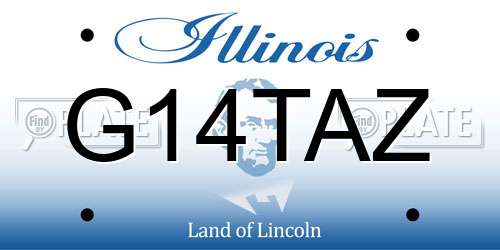 G14TAZ Illinois License Plate