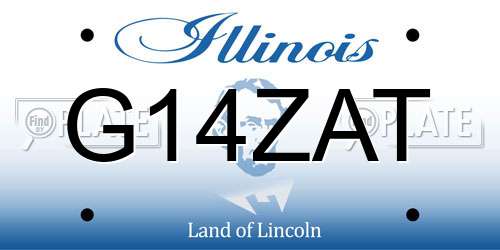 G14ZAT Illinois License Plate