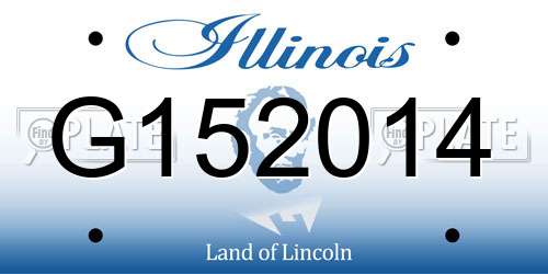G152014 Illinois License Plate