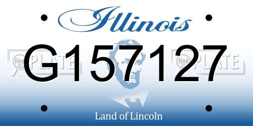 G157127 Illinois License Plate