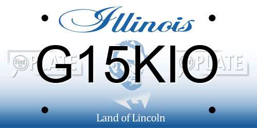 G15KIO Illinois License Plate