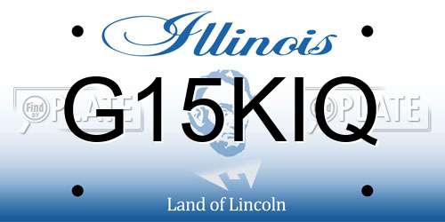 G15KIQ Illinois License Plate