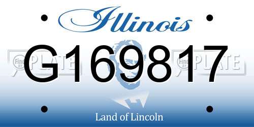 G169817 Illinois License Plate