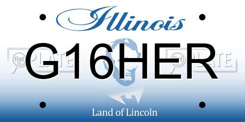 G16HER Illinois License Plate