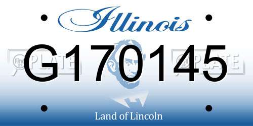 G170145 Illinois License Plate