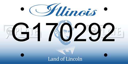 G170292 Illinois License Plate