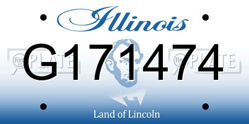 G171474 Illinois License Plate