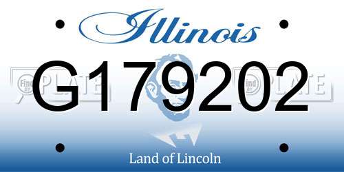 G179202 Illinois License Plate