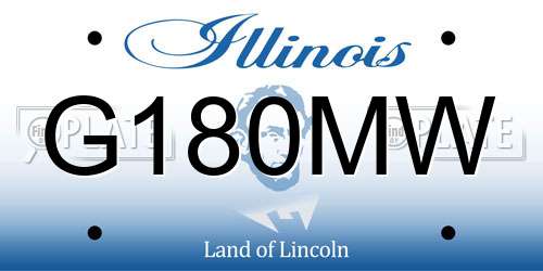 G180MW Illinois License Plate