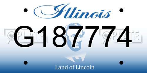 G187774 Illinois License Plate