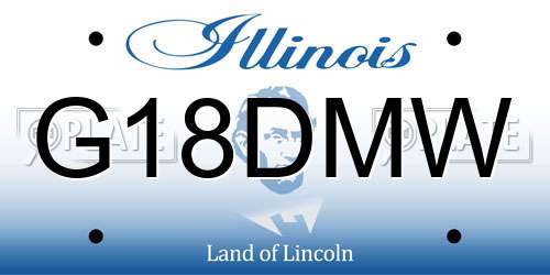 G18DMW Illinois License Plate