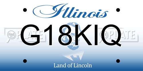 G18KIQ Illinois License Plate