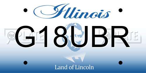 G18UBR Illinois License Plate