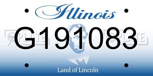 G191083 Illinois License Plate