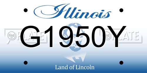 G1950Y Illinois License Plate