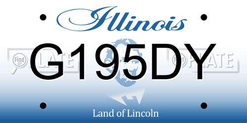 G195DY Illinois License Plate