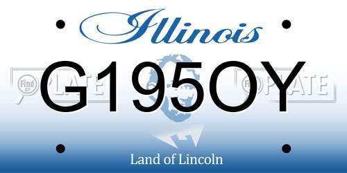 G195OY Illinois License Plate