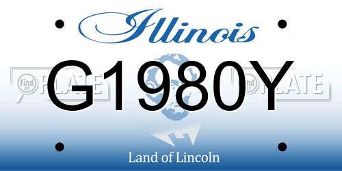 G1980Y Illinois License Plate