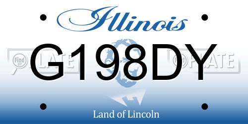 G198DY Illinois License Plate
