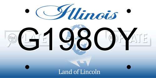G198OY Illinois License Plate