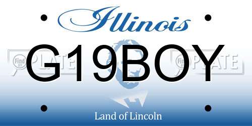 G19BOY Illinois License Plate