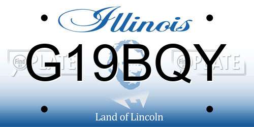G19BQY Illinois License Plate