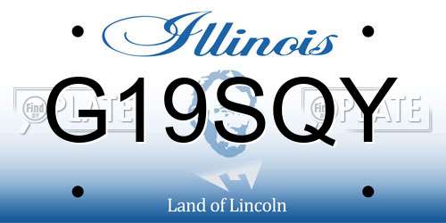 G19SQY Illinois License Plate