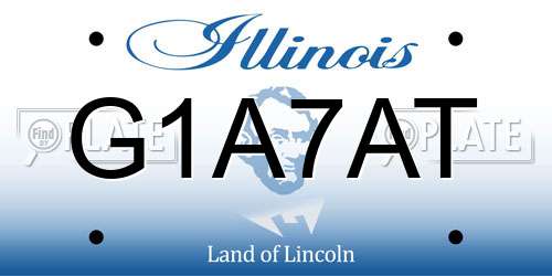 G1A7AT Illinois License Plate