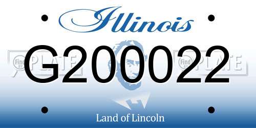 G200022 Illinois License Plate