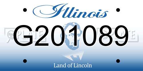 G201089 Illinois License Plate