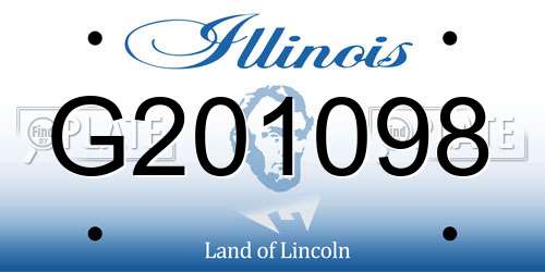 G201098 Illinois License Plate