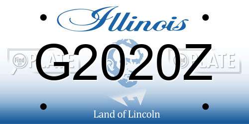 G2020Z Illinois License Plate